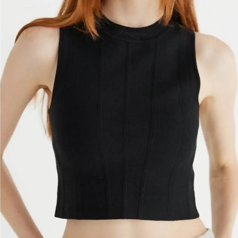 all:row High Neck Crop Top